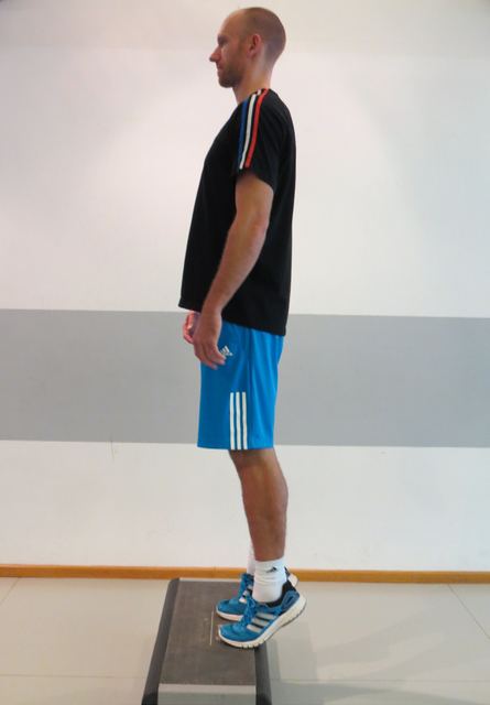 Wadenheben — Endposition