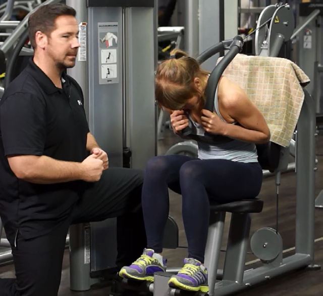Abdominal flexion — Endposition